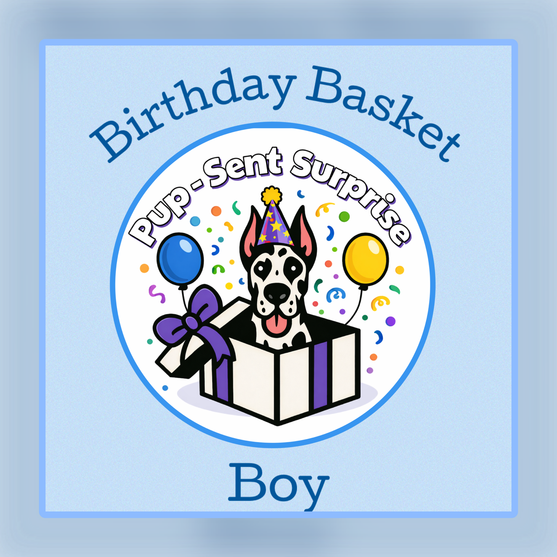 Dog Birthday Baskets Boy